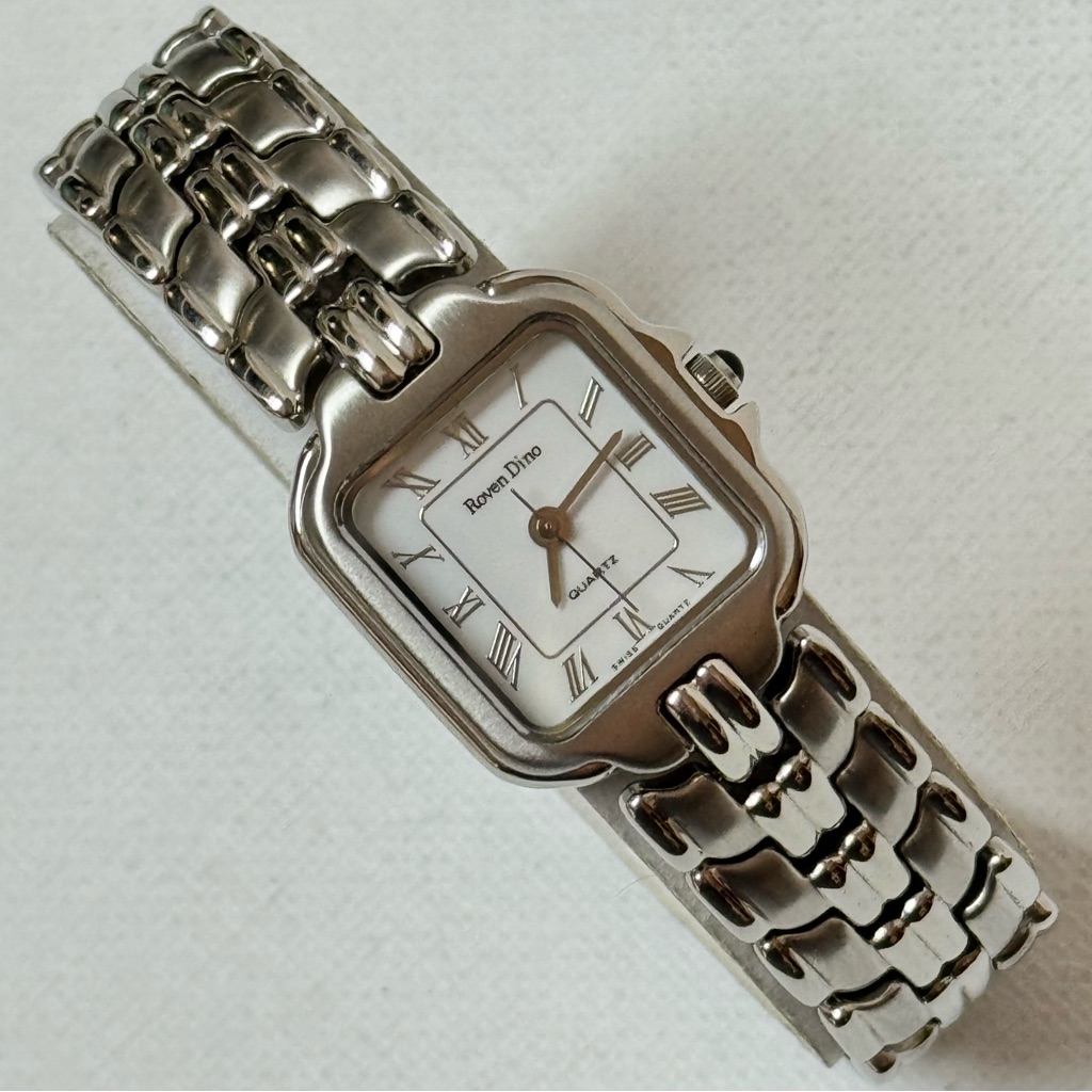 Vintage Roven Dino Ultra Thin Sapphire Crystal Women's Watch Silver Homage 2013l